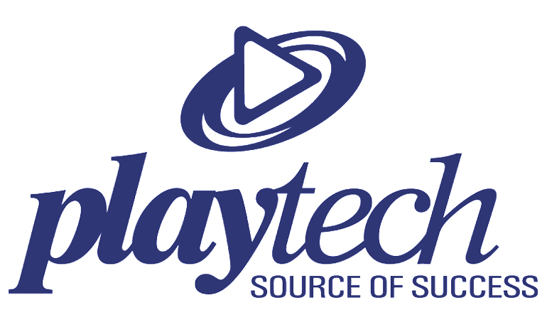 Logo of Playtech Gaming, a leader in online gambling offering a wide range of games including slots, live casino, and poker